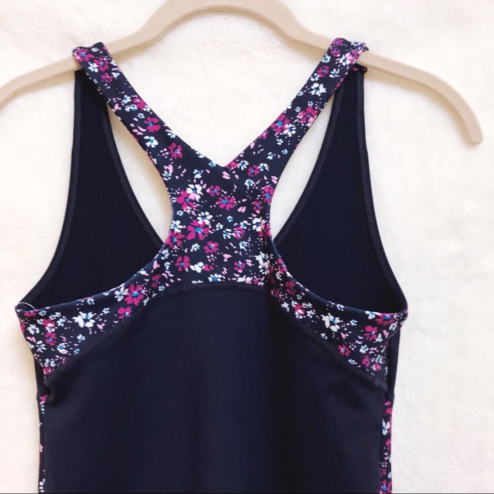 Gap Fit Flower Colorblock Print Racer Tank - Picture 8 of 8